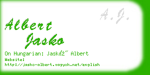 albert jasko business card